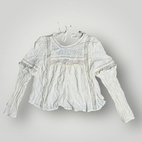 American Eagle High Neck Boho Blouse sz SP - Picture 1 of 6